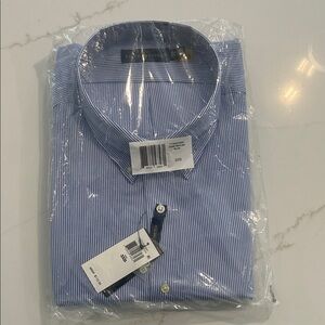 Ralph Lauren Men's Shirt in Blue and White Stripes